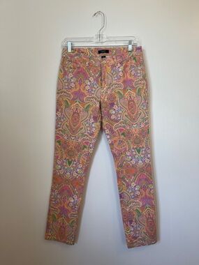 Chaps Pink Multi Paisley Skinny Jeans